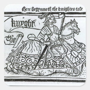 Sticker Carré "Ici Begynneth le Knightes Tale