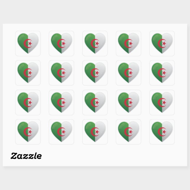 Sticker Carré Icône Amour Afganistan (Feuille)