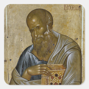 Sticker Carré Icône chrétienne orthodoxe de St. Jean l'Évangélis