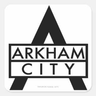 Sticker Carré Icône de la ville d'Arkham
