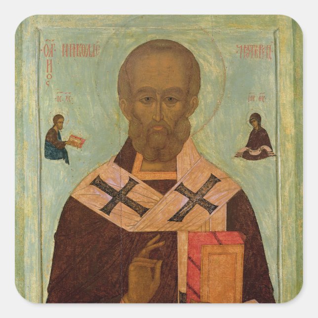 Sticker Carré Icône de Saint Nicolas (Devant)