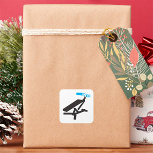 Sticker Carré Icône Équipement De Gym