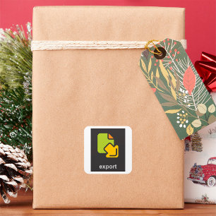 Sticker Carré Icône Exporter