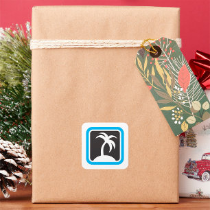 Sticker Carré Icône Palm Tree