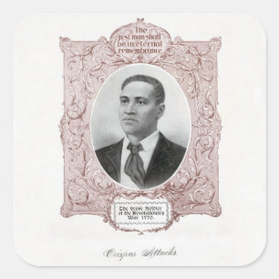 Sticker Carré Icônes de l'histoire noire : Crispus Attucks, Mart