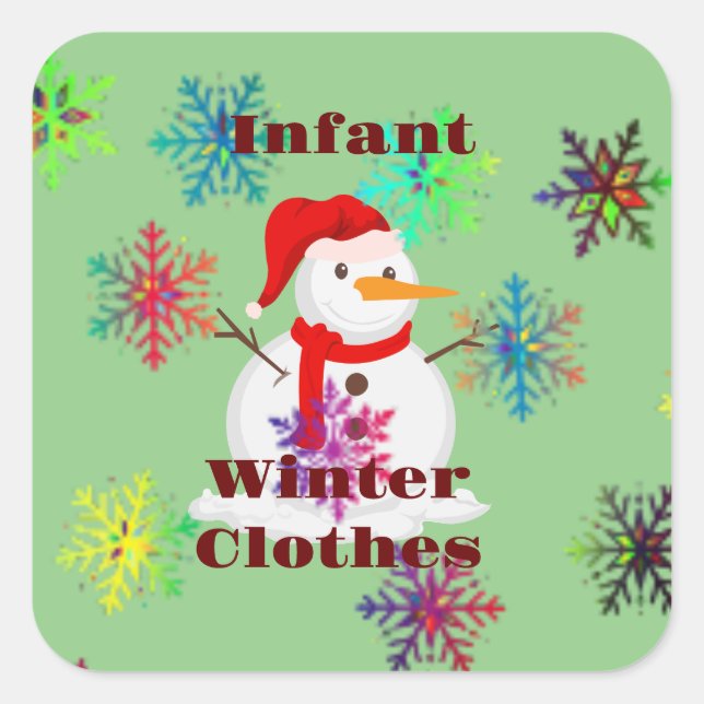 Sticker Carré Idées de stockage famille/autre organisation (Devant)