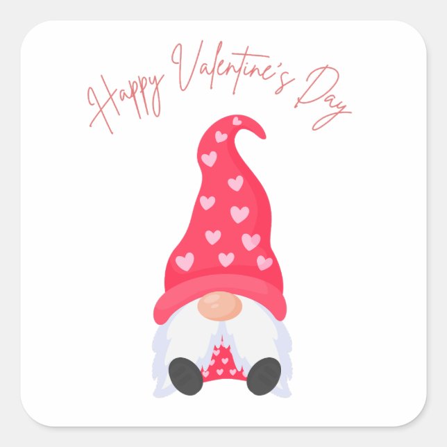 Sticker Carré Idées pour la Saint-Valentin 2024 (Devant)