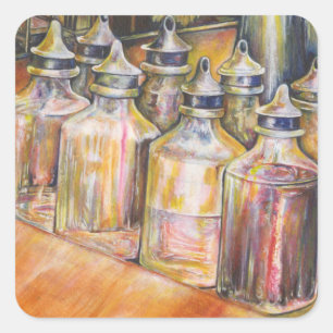 Sticker Carré Idéography of Golden Light