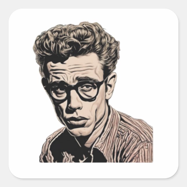 Sticker Carré Idole Ado des années 1950 (Devant)