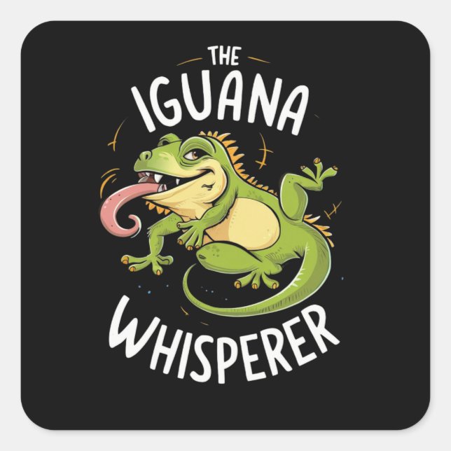 STICKER CARRÉ IGUANA WHISPERER (Devant)