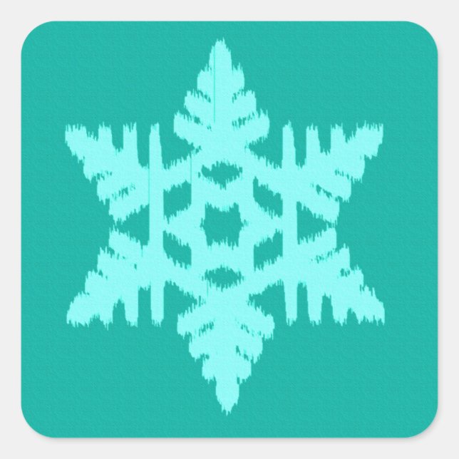 Sticker Carré Ikat Snowflake (Devant)