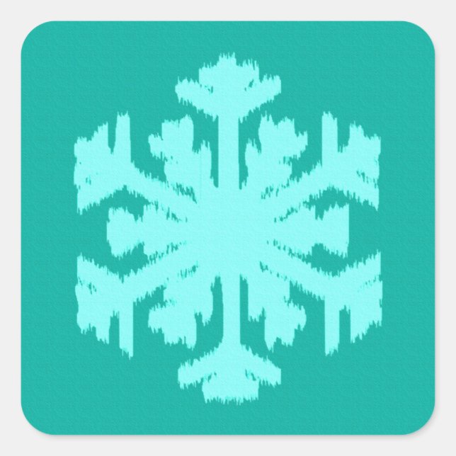 Sticker Carré Ikat Snowflake (Devant)