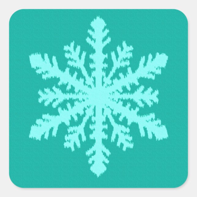 Sticker Carré Ikat Snowflake (Devant)
