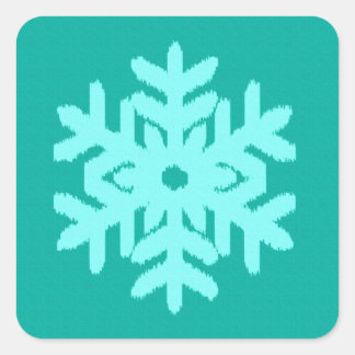 Sticker Carré Ikat Snowflake