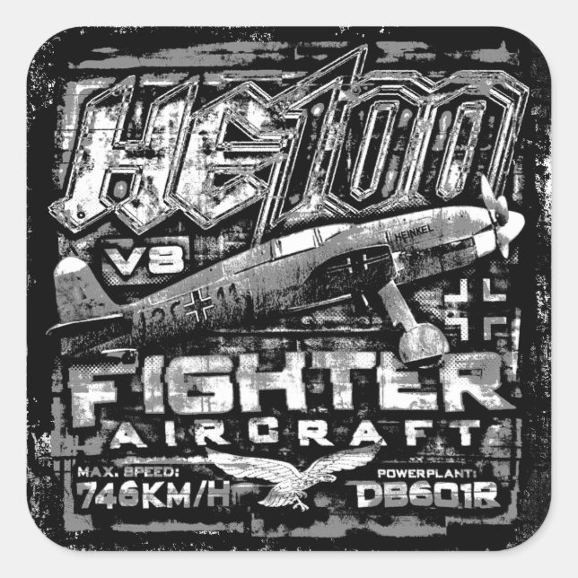 Sticker Carré Il 100 V8 (Devant)