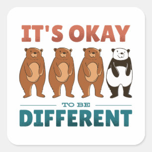 Sticker Carré Il est bon d'être différent Invitation Napkins