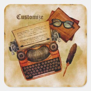 Sticker Carré Il Est Écrit Vintage