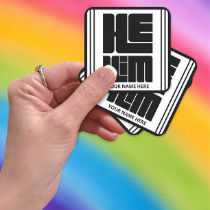 Sticker Carré Il Lui Grand Gras Pronounounes