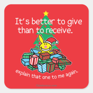 Sticker Carré Il vaut mieux de donner