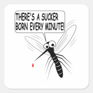 Sticker Carré Il y a un pompier né chaque minute