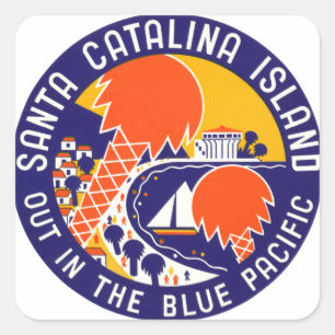 Sticker Carré Île 1935 de Père Noël Catalina