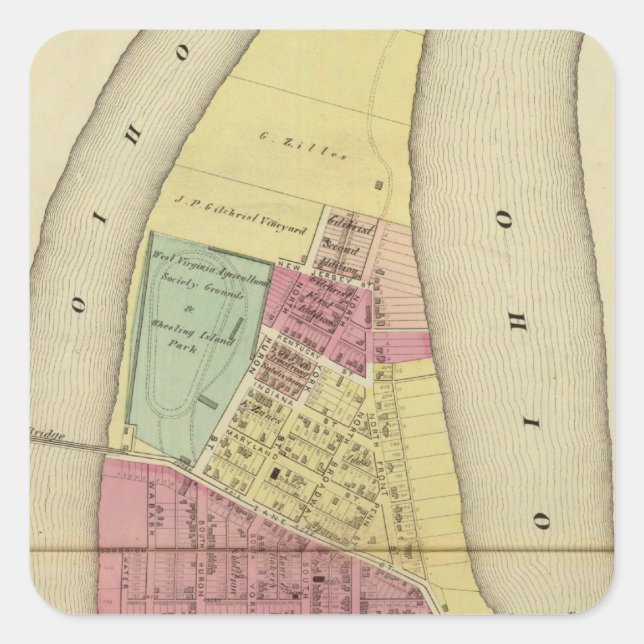 Sticker Carré Île de Wheel (Devant)