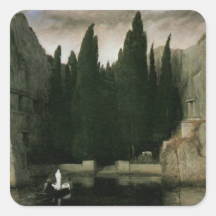 Sticker Carré Île des morts d'Arnold Böcklin, Art symboliste