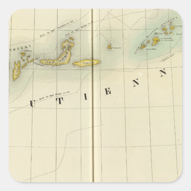 Sticker Carré Îles Aléoutiennes 39 (Devant)