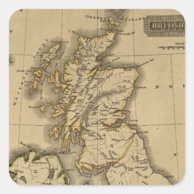 Sticker Carré Îles britanniques 2 (Devant)