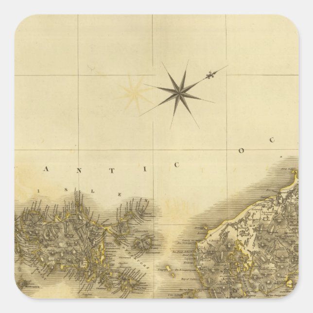 Sticker Carré Îles du Sud-Ouest (Devant)