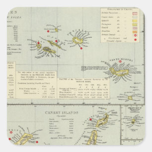 Sticker Carré Îles, océan Atlantique