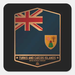 Sticker Carré Îles Turques et Caïques