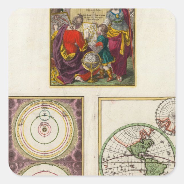 Sticker Carré Illus Titre Page Système solaire, Charte vom Globo (Devant)