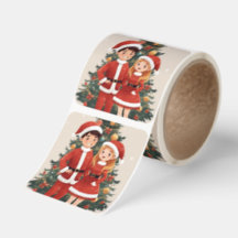 Illustration de faune de Noël avec le Père Noël en