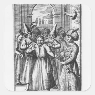 Sticker Carré Illustration de 'Le Bourgeois Gentilhomme'