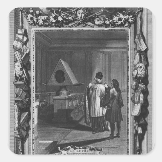 Sticker Carré Illustration de "Le Lutrin" par Nicolas (Devant)