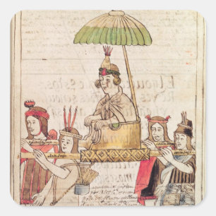 Sticker Carré Illustration d'Inca de Huascar