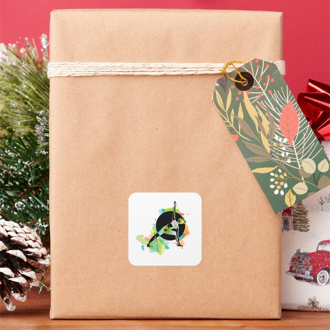 Sticker Carré Illustration d'une femme (Créateur téléchargé)