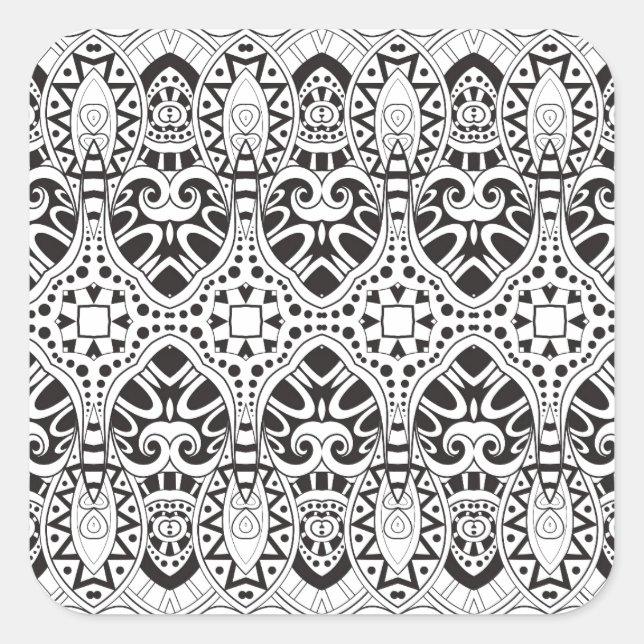 Sticker Carré Illustration inspirée (Devant)