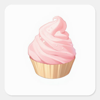 Sticker Carré Illustration Pastel joueuse