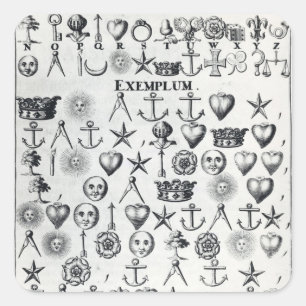 Sticker Carré Illustration tirée du livre 9