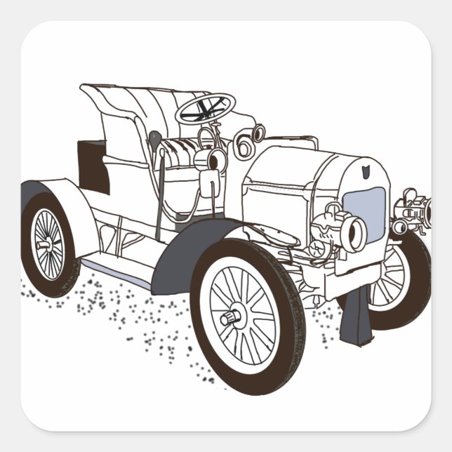 Sticker Carré illustrations de couleurs (Devant)