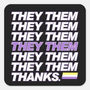 Sticker Carré Ils Les Remercient