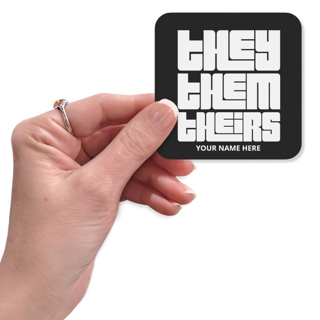 Sticker Carré Ils leur Pronononounes Grandes et Grandes polices  (Créateur téléchargé)