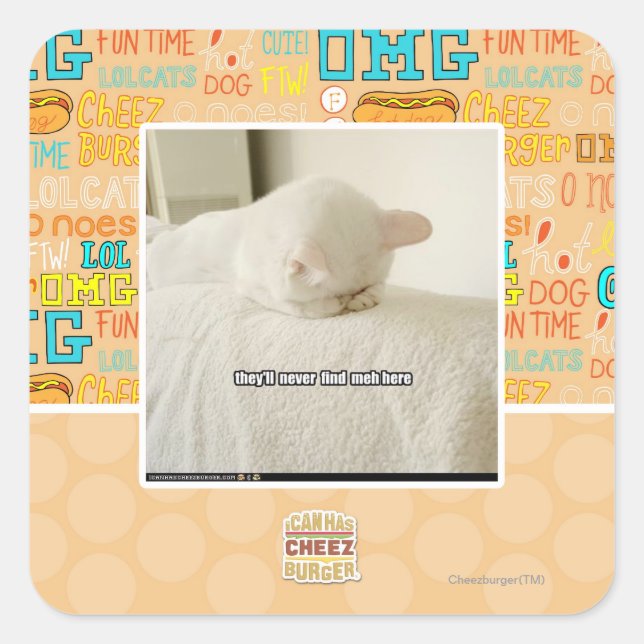 Sticker Carré ils ne me trouveront jamais ici (Devant)