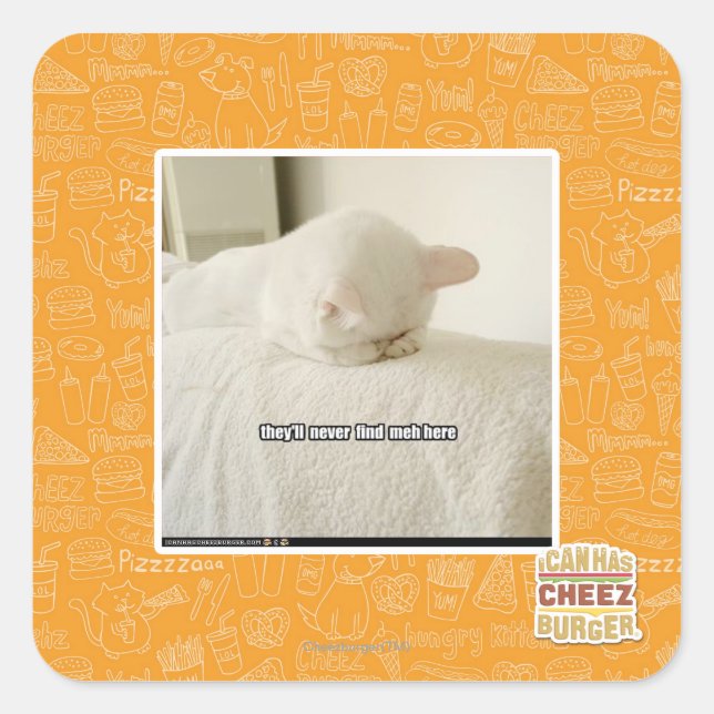 Sticker Carré ils ne me trouveront jamais ici (Devant)