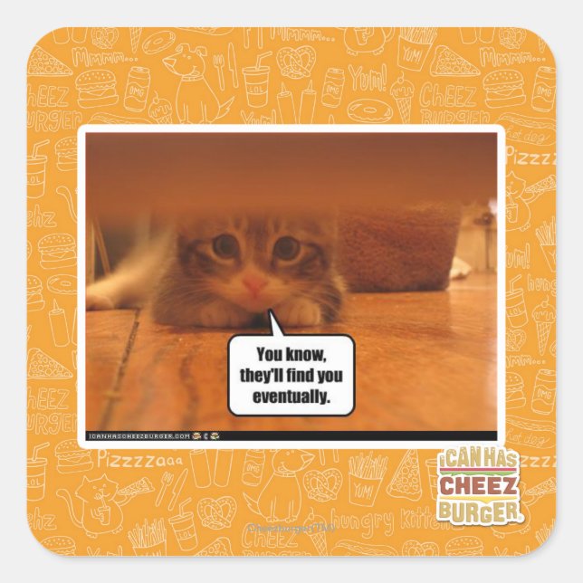 Sticker Carré Ils te trouveront (Devant)