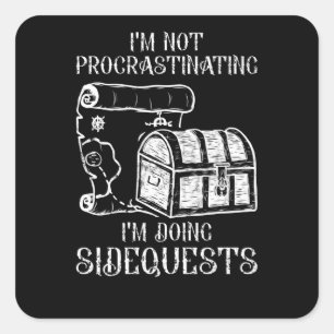 Sticker Carré I'm Not Procrastinating