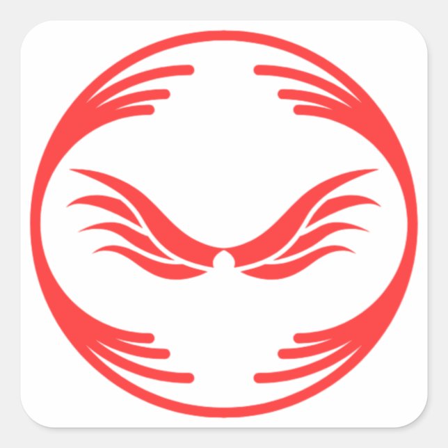 Sticker Carré Image amusante au milieu d'un design amusant (Devant)