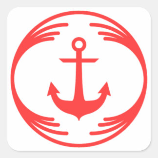 Sticker Carré Image amusante au milieu d'un design amusant